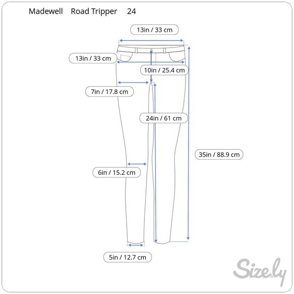 Madewell 10" Roadtripper Jeans 24 Womens Ankle Length Blue Mid Rise Raw Hem - Picture 2 of 8